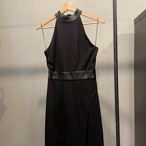 Passion Fusion Black Maxi Halter Neck Dress